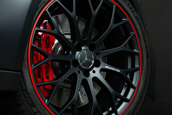 Mercedes C63s Wheels in Satin PPF Wrap
